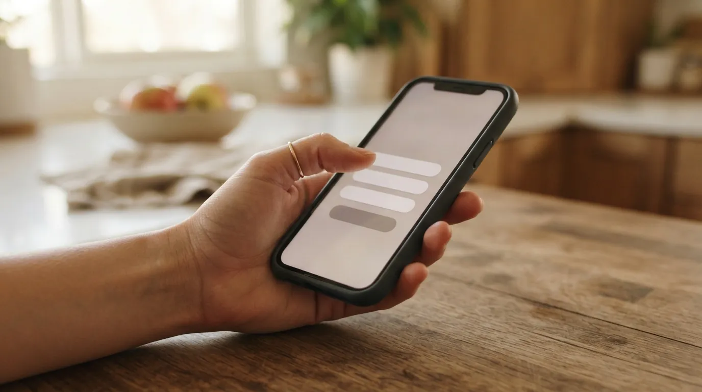 A smartphone showing a short contact form with only a few fields